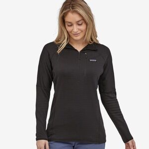 PATAGONIA Women’s R1 Regulator Black Fleece Pullover Half Zip Size X-Large